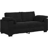 vidaXL Canapé deux places noir 180x77x82 cm Velours