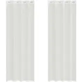 vidaXL Voile Rideaux avec œillets 2 pcs. Blanc