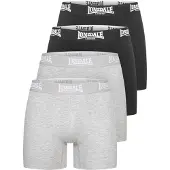 Lonsdale Boxers gris chiné / noir / blanc