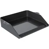 Rösle Plancha-Grillplatte, Hochwertige Grillplatte aus porzellanemailliertem Gusseisen für Fleisch, Gemüse und kleine Grillstücke, extra hoher Rand, 47 x 36,5 cm, schwarz 250429 4004293254290