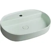 Isvea INFINITY OVAL vasque à poser, 60x40cm, Vert Menthe