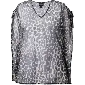 Ulla Popken Chemisier noisette / gris clair / noir