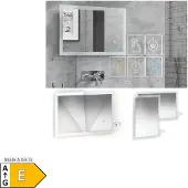 Vicco Miroir mural Blanc 60x40cm, Model 38277