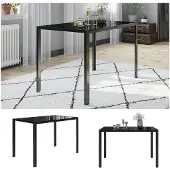 Vicco Table à manger Grand Noir 120x70cm, Model 40744
