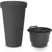Casaria Pot de fleurs anthracite 63x40cm