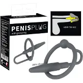 Penisplug You2Toys - Plug pénien - anneau pour gland en silicone avec dilatateur conique (gris)