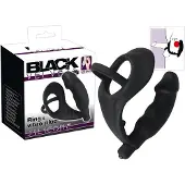 Black Velvets - plug anal vibrant avec cockring et anneau testicules - noir