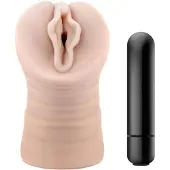 Blush M for Men Ashley - vagin masturbateur vibrant - couleur chair