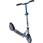 Globber muuwmi Aluminium Scooter Deluxe - trottinette, 205 mm, ABEC 7, GS-approuvé, réglable en hauteur, mécanisme de pliage, gris-bleu