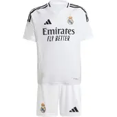 Adidas Real Madrid 24/25 Home Short Sleeve Junior Set Blanc 9-10 Years Enfants