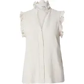Selected Chemisier 'SLFViva' blanc cassé