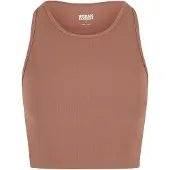 Urban Classics Sports Rib Sleeveless T-shirt Marron XL Femme
