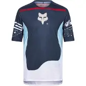 FOX Flexair Elevated Short Sleeve Enduro Jersey Bleu S Homme
