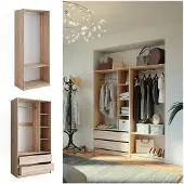 Vicco Armoire à vêtements Elmo Sonoma 180x200cm Lot de 2, Model 50207
