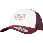 MJ Gonzales Casquette 'Free Spirit' rouge foncé / blanc