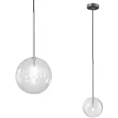 Toolight Lampe Suspendue APP1685-1CP 20cm Black Chrome