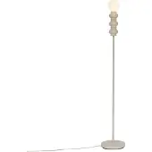 QAZQA Lampadaire rétro beige avec verre mat - Fedde