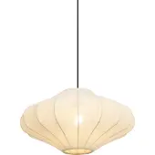 QAZQA Suspension Japandi beige avec abat-jour en tissu 50cm - Plu