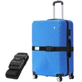 VERTICAL STUDIO "Malmö" 24" Valise bleu avec sangle de bagage GRATUITE