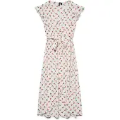 Vero Moda Robe 'VMPage' crème / vert / rouge