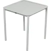 Oviala Table carrée de terrasse (70x70cm) blanche - Almada