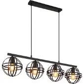 Globo Lighting Lampe à suspendre métal noir mat, 4x E27