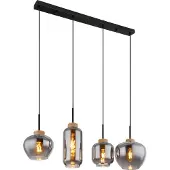 Globo Lighting Lampe à suspendre métal noir mat, 4x E27