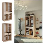 Vicco Armoire à vêtements Elmo Sonoma 100x200cm avec 2 tiroirs, Model 50197