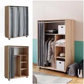 Vicco Armoire Doros Sonoma 100x146.6cm avec roulettes, Model 40595