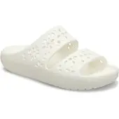 Crocs Classic Floral Cut Out Slides Blanc EU 42-43