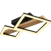 Globo Lighting Plafonnier métal noir mat, LED