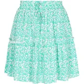 Swirly Jupe 'Back To School' turquoise / blanc