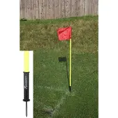 Precision Bâton de drapeau d'angle 152 cm jaune 5 pièces