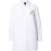 Ulla Popken Chemisier bleu clair / jaune / orange / blanc