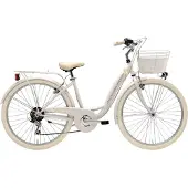 Adriatica Vélo de ville 26 pouces PANDA blanc, panier inclus