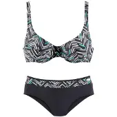 LASCANA Bikini noir / blanc
