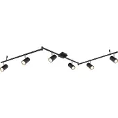 Globo Lighting Projecteur métal noir mat, 6x GU10