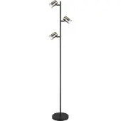 Globo Lighting Lampadaire métal noir mat, 3x GU10