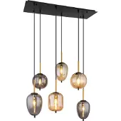 Globo Lampe suspendue 6 lumières Blacky noir