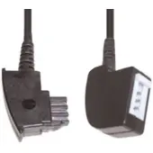 E+p T 27 Câble téléphonique noir de 6 m