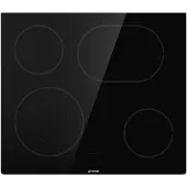 Gorenje ECD643BSC HiLight Table de cuisson 60cm, 2 cercles/zone de rôtissage, affichage de la chaleur résiduelle - compatible avec Cuisinière encastrable BC717E10X