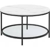 Leobert Table Basse - - Blanc Marbre - 80 X 45,5 Cm