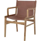 Bloomingville Fauteuil Ollie | Marron | Cuir | 82050203