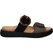 Remonte Femme mule confortable en similiCuir synthétique fermeture velcro D2N51, Taille:37 EU, Couleur:Noir