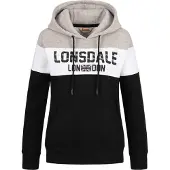Lonsdale Sweat-shirt 'Penbryn' gris / noir / blanc