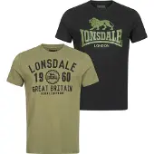 Lonsdale T-Shirt 'Bangor' kaki / noir