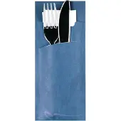 Papstar Pochettes à couverts , incl. serviette blanche, 520 pcs., L 85 x H 200 mm, papier, bleu