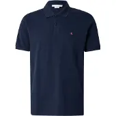 Calvin Klein Jeans T-Shirt 'Monogram Embroidery Piqué' bleu marine
