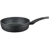 Elo Sauteuse haute ø 24 Granit Evolution sans PFAS Elodur Prof., Poêle + casserole, Noir, Gris