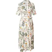 JDY Robe-chemise 'JDYStar Sezen' sapin / orange / rose ancienne / blanc